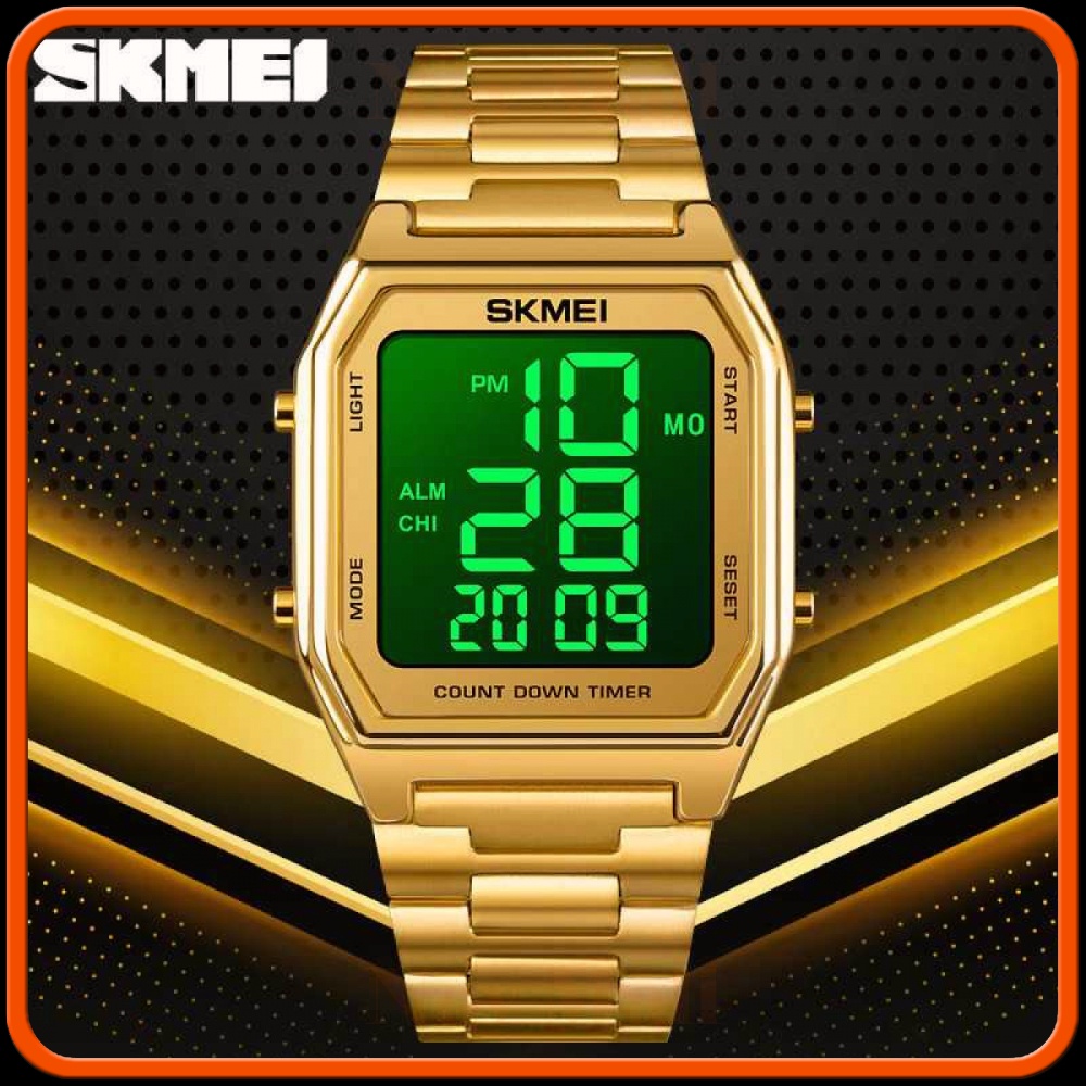 SKMEI Jam Tangan Digital Pria Strap Stainless Steel - 1735