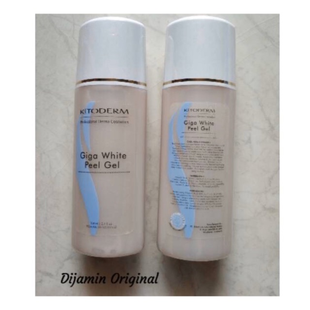 kitoderm giga white peel gel peeling wajah & badan pemutih