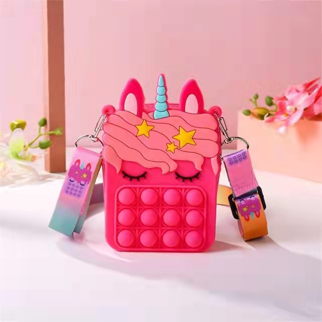 TAS POP IT UNICORN / TAS POP IT ANAK MOTIF UNICORN / TAS POP IT PREMIUM MURAH / TAS POP IT KARAKTER