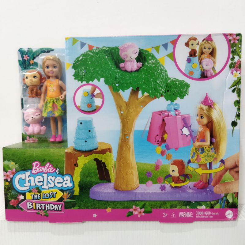 ori original mattel barbie and n &amp; chelsea the lost birthday party fun playset play set toy mainan toys boneka anak doll hadiiah kado ultah gift cewek perempuan jungle hutan