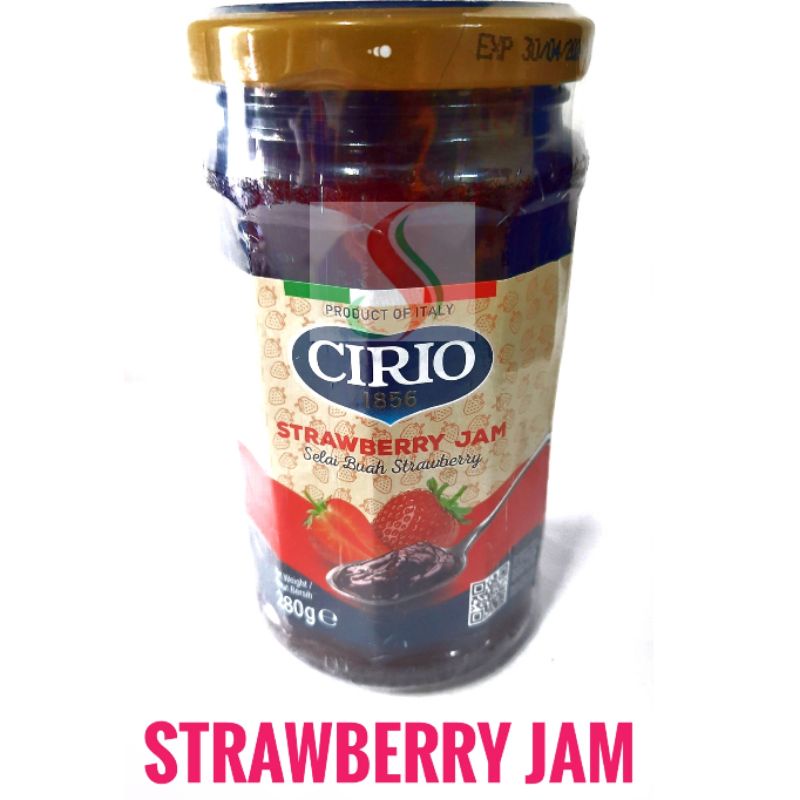 Cirio Jam / Selai STRAWBERRY 280gr ( ITALY ) .Selai buah STRAWBERRY