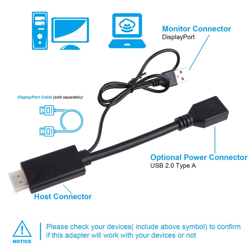 Btsg 4K Display to Adapter Converter DP TV Kabel Adapter Video