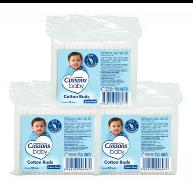 Cussons Baby Cotton Buds 50 Pcs &amp; 100 Pcs Reguler &amp; Extra Fine