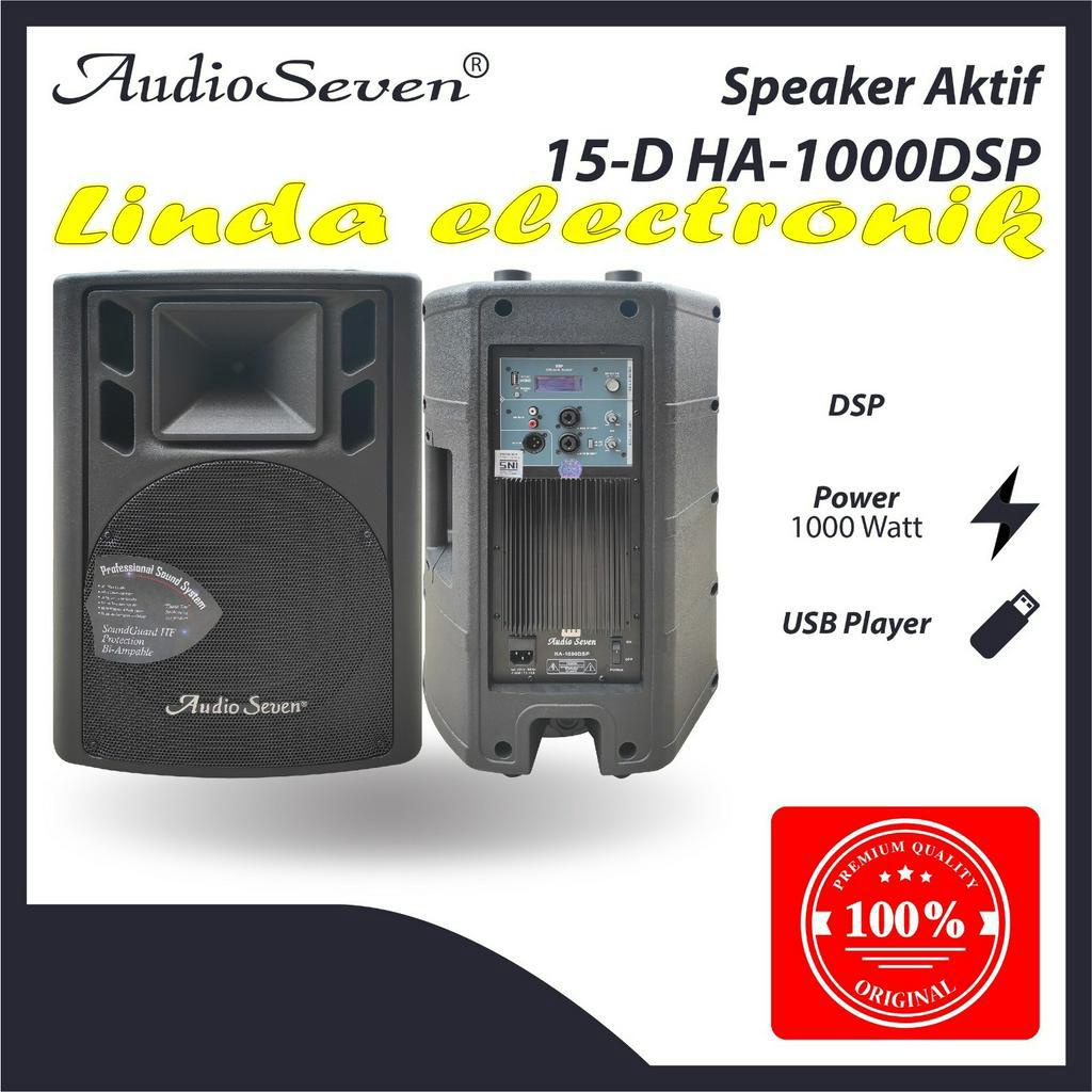 speaker aktif audio seven 15-d ha1000dsp 1000 watt original 2 buah 15