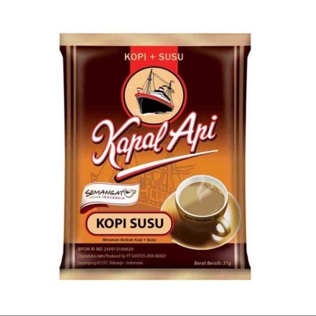 

Kopi Kapal Api Kopi Susu 1 renceng (isi 10 sachets)