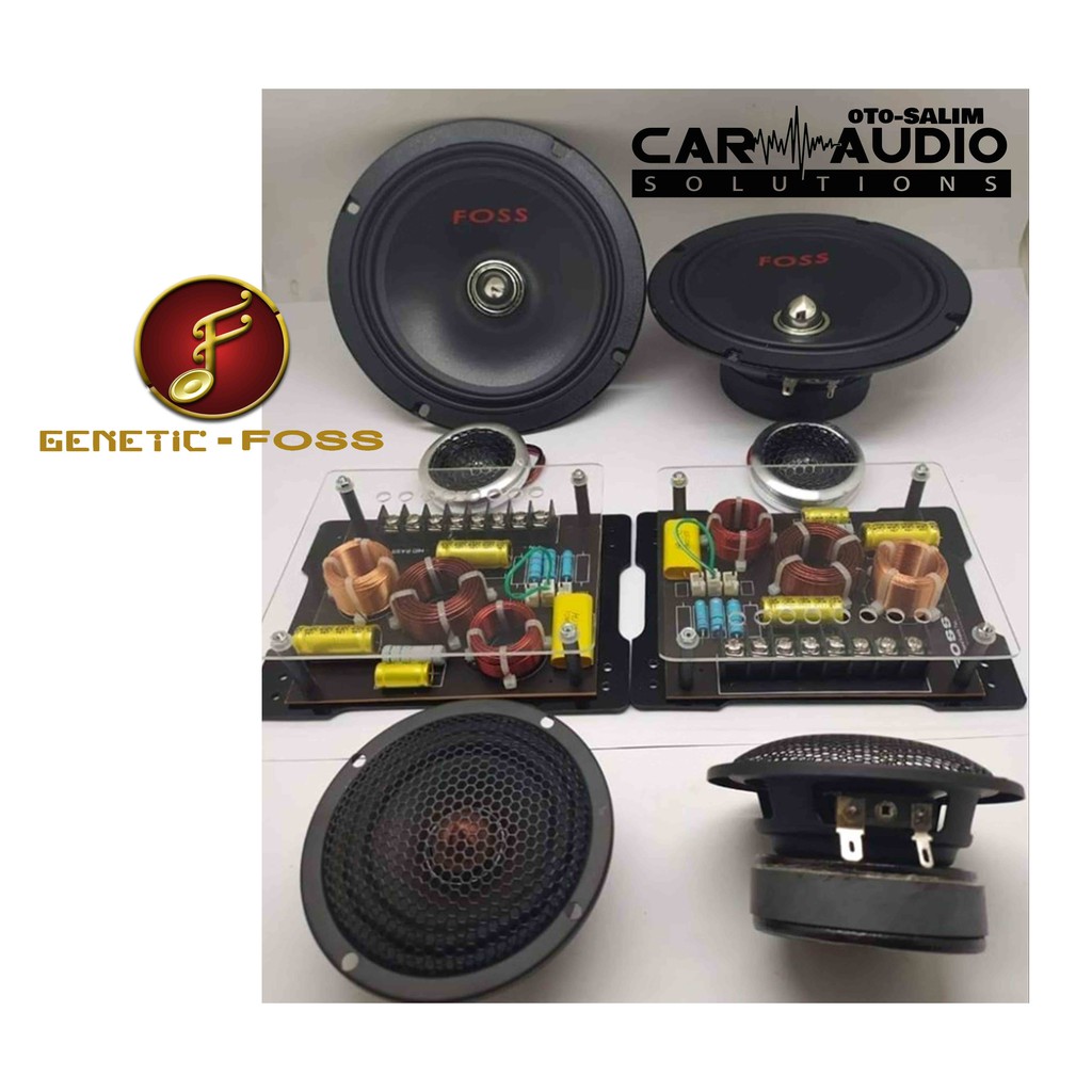 Genetic Foss 3-Way 6.5 inch Component Split Speaker System Set
