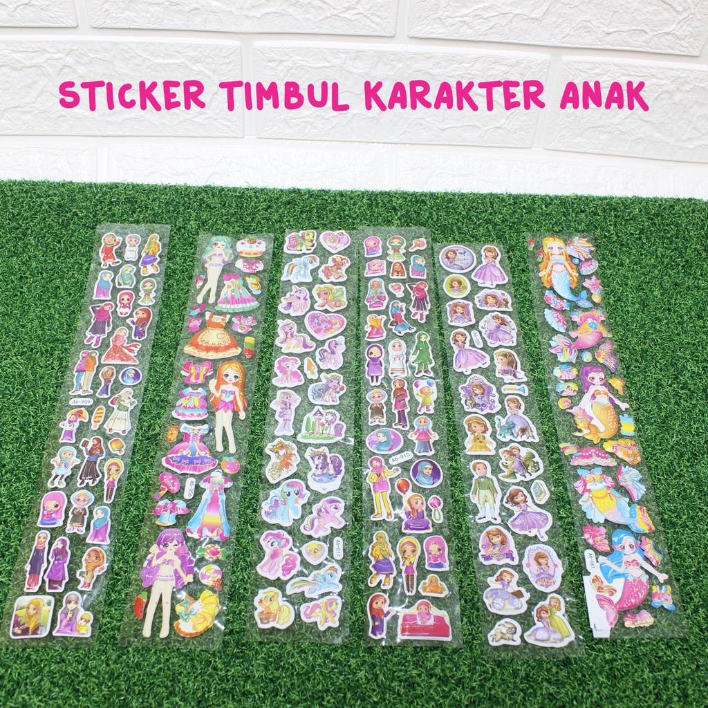 

Stiker 3D Mainan Tempel Untuk Anak Motif Karakter Lucu