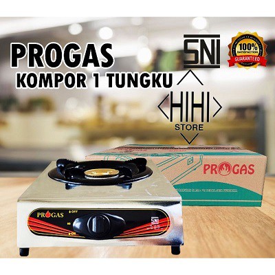 KOMPOR 1 TUNGKU / KOMPOR GAS 1 TUNGKU PROGAS / KOMPOR STAINLESS / PROGAS PG 169 C / KOMPOR SNI