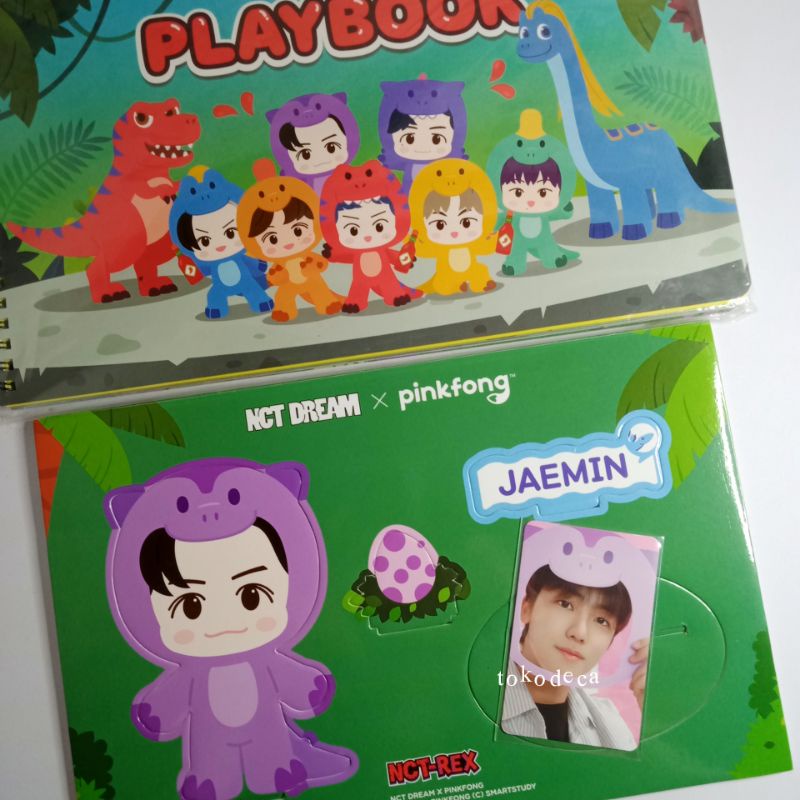[BOOKED] Playbook PC photocard Jaemin Standee NCT Dream x Pinkfong Dino ABC Buku Mewarnai Anak Korea