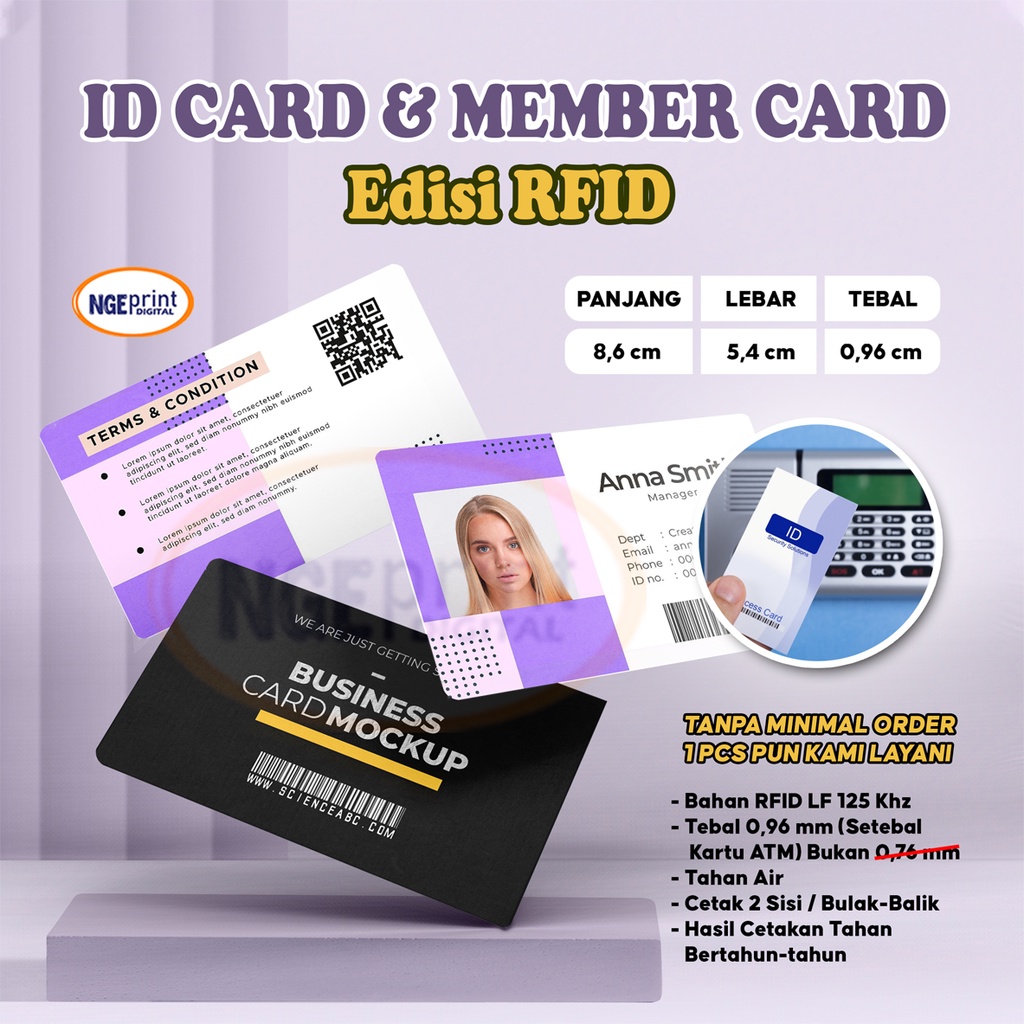 

Kartu Akses RFID / Kartu Absen / Smart Card RFID 13.56 mhz / RFID 125khz / RFID Card Custom Murah / Kartu Akses Hotel, Kartu Akses Gedung, Kartu Akses Murah Berkualitas