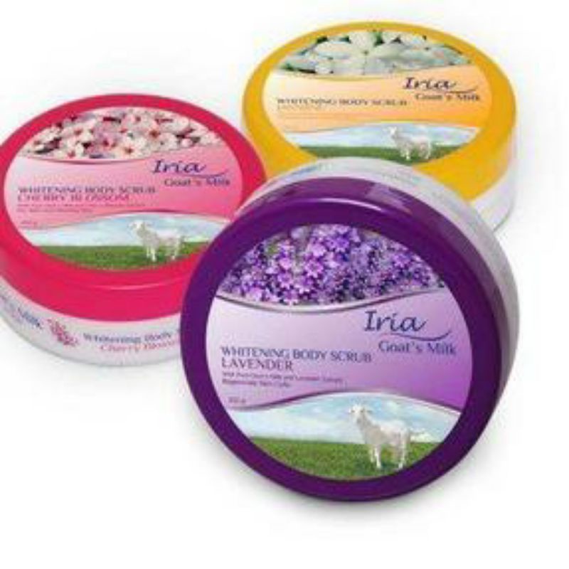 Iria Goat's Milk Whitening Body Scrub 100 g | Lavender | Jasmine