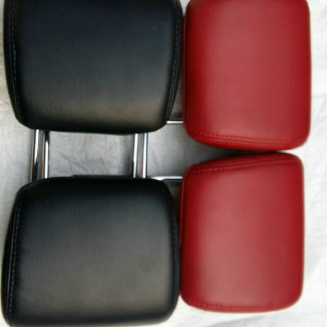 headrest jok tengah avanza xenia 2016 up sandaran kepala jok mobil bahan kulit sintetis.