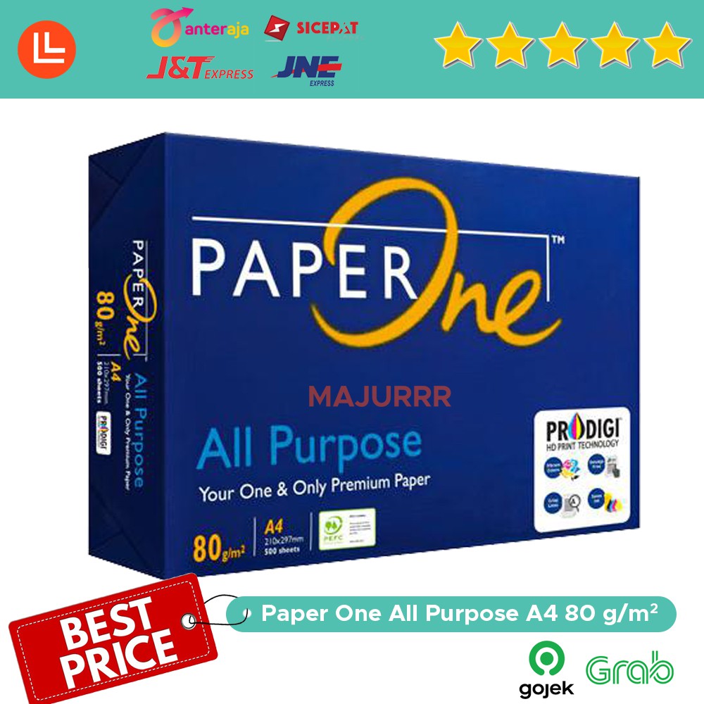 

Kertas HVS PAPERONE All Purpose A4 80 GR GSM / Print PO PAPER ONE