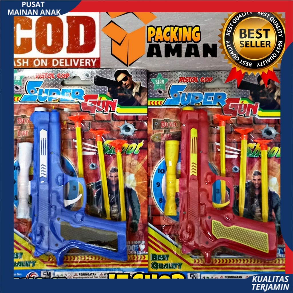 (BISA COD) PROMO Mainan Anak Laki Laki Tembak Tembakan Pistol Ketapel Super Gun Set Edukasi Anak new