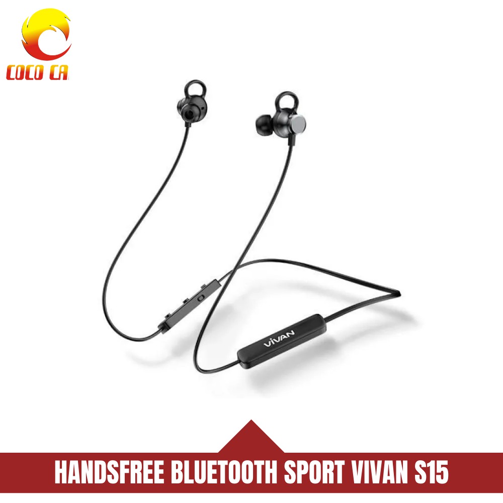 HANDSFREE BLUETOOTH VIVAN S15 SPORT HEADSET BLUETOOTH MAGNETIC ORIGINAL