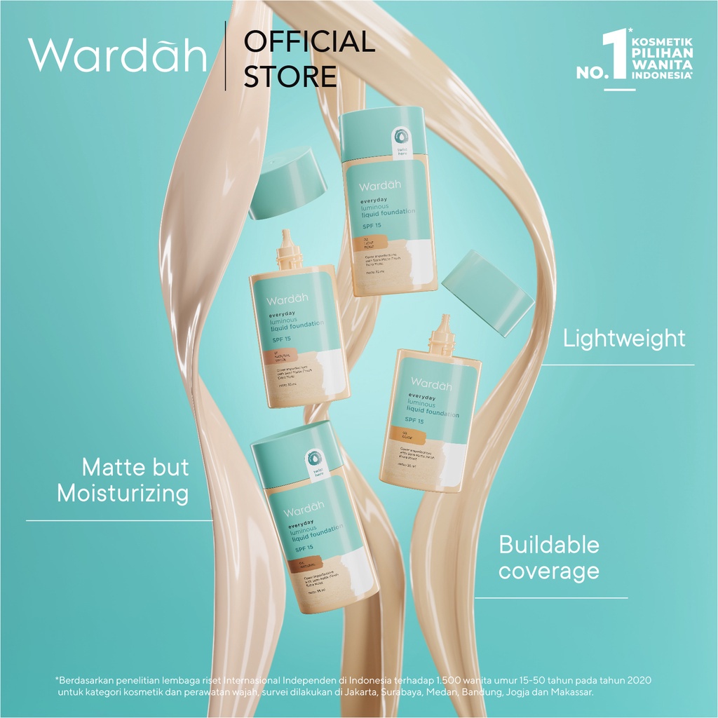 wardah foundation / Wardah Everyday Luminous Liquid Foundation / fondation wardah