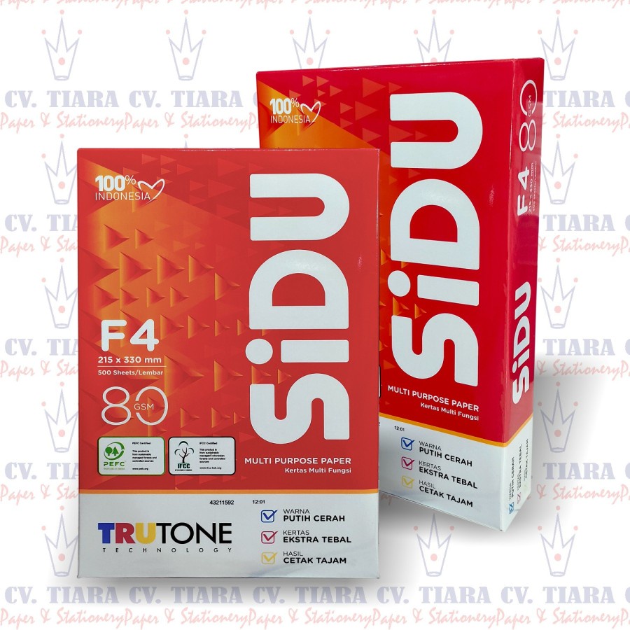 

KERTAS HVS SIDU 80 GRAM F4