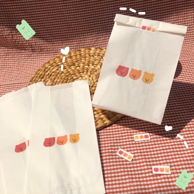 

amplop putih beruang kecil MIN ORDER 25PCS | Packaging amplop aesthetic vintage