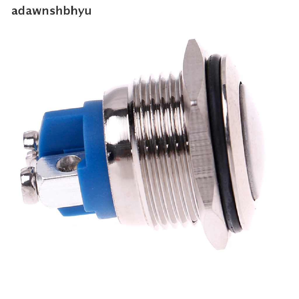 Adawnshbhyu 1Pc 16mm Tahan Air momentary metal push button switch Saklar Bulat