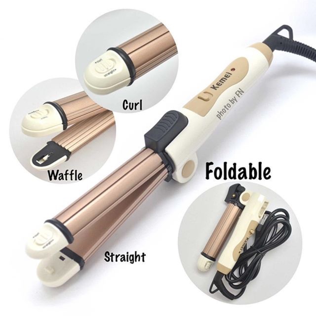 3in1 Foldable Hair Curler Catok Rambut Shopee  Indonesia