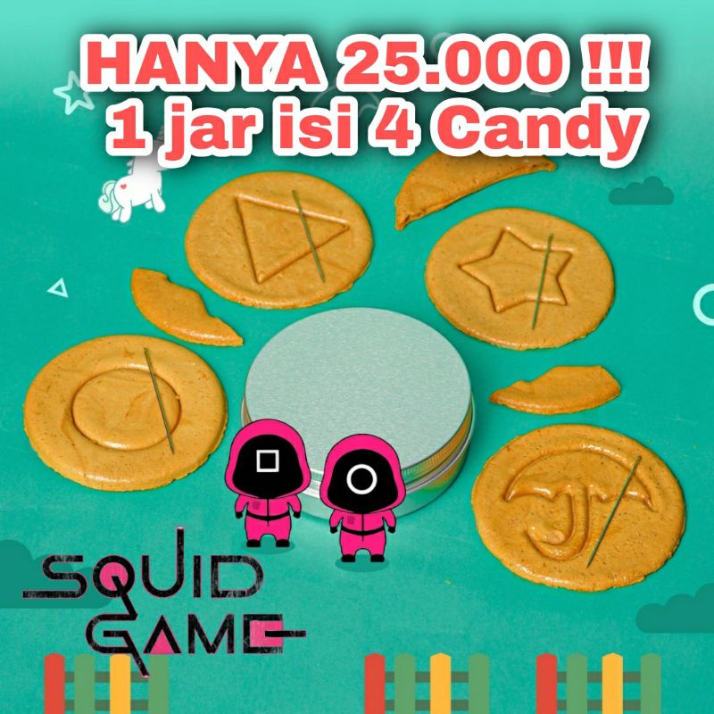 

PERMEN SQUIDGAME DALGONA CANDY HONEYCOMB KOREA VIRAL