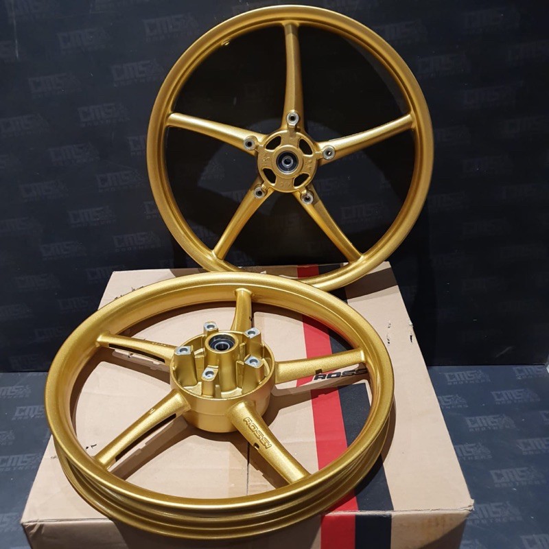 Velg Racing V-Rossi VRossi New Jupiter Mx King V3 Sprint RC Sanca Ring 17 x 160 dan 215 Gold Matte