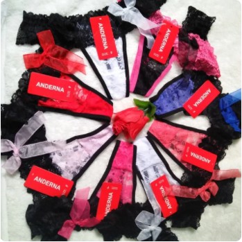 GROSIR 12 PCS Celana Dalam Lingerie G String CD Wanita Sexy Remaja Import ANDERNA