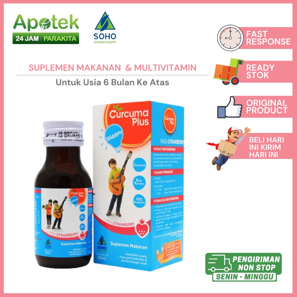 Curcuma Plus Sharpy Sirup Untuk Anak Vitamin/ Suplemen Makanan
