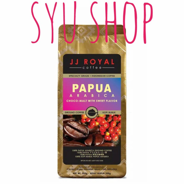 

JJ Royal ground coffee Papua Arabica 200 gr kopi bubuk