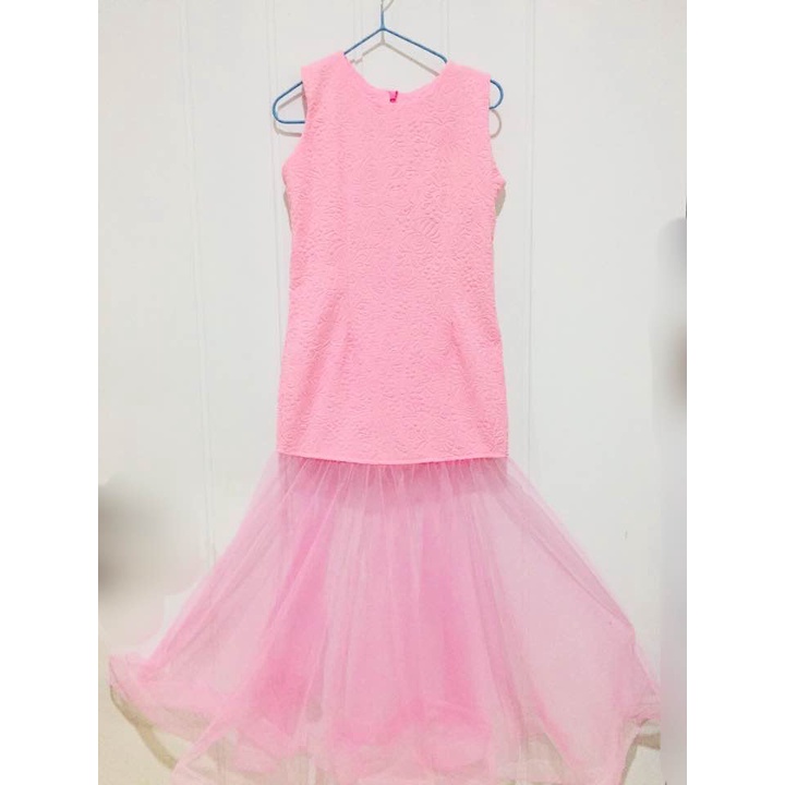 Dress Anak Perempuan Diva Long Pink premium Import DP53