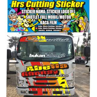  Cutting  sticker  full bagian depan cabin truck Shopee 