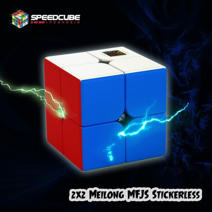 Rubik 2x2 Meilong Moyu Stickerless MFJS - 2x2x2 Original Rubiks Cube Murah