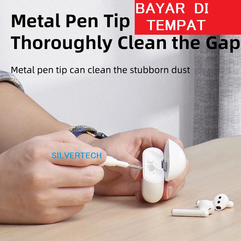 SILVERTECH Cleaning Pen - Pembersih headset tws Air pods biasa dan air pods Pro 1 2 ,pembersih TWS semua merek