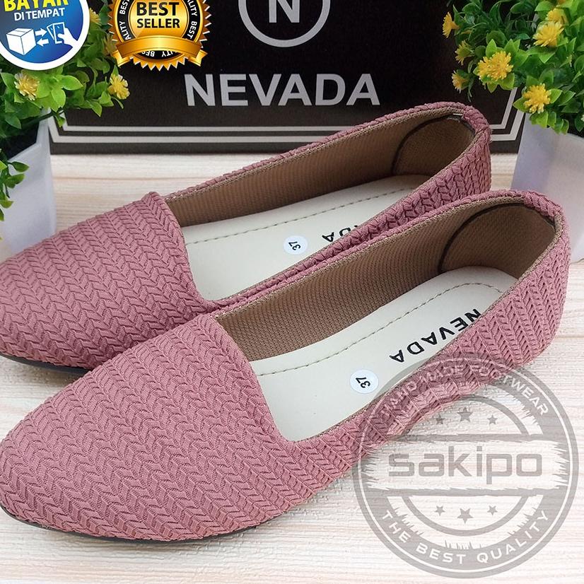 RECOMENDED PROMO 12.12 BIRTHDAY SALE SEPATU WANITA DEWASA BALET RAJUT NEVADA TRENDI TERMURAH TERLARI