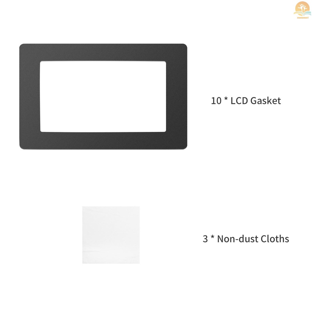 Black LCD Gasket 6.5 x 4.1in Protection from Resin Spill with Non-dust Cloths Compatible with Wanhao D7 Anycubic Photon Photon-S 5.5 Inch LCD Resin 3D Printer