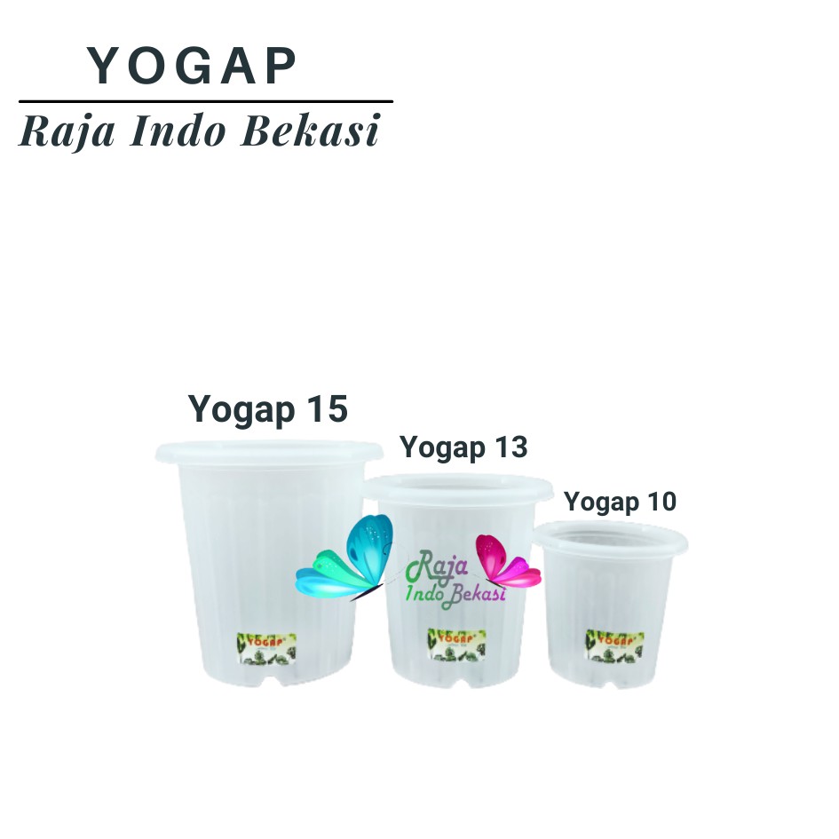 Pot Yogap Ypt 10 13 15 Putih Coklat Merah Bata Bening Transparan Pot Yogap Yoga Murah Yogap 17 18 19