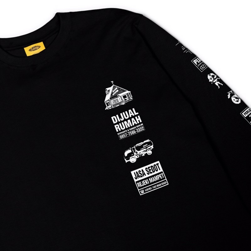 Kamengski - Tiang Listrik Black Long Sleeve Tee
