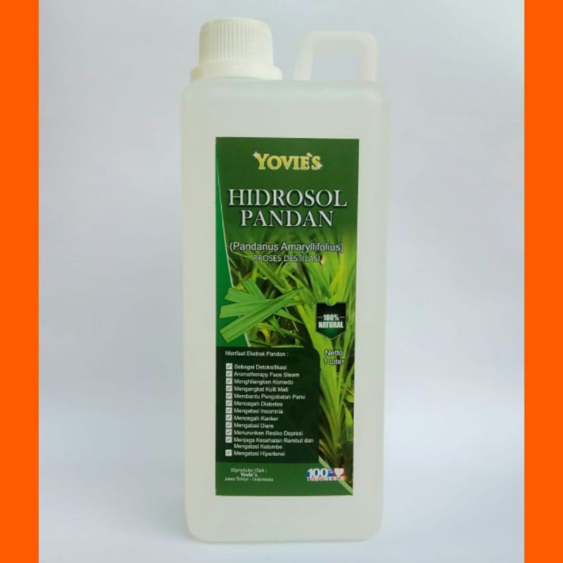 Hidrosol Pandan Wangi 1 Liter - Hydrosol Proses Penyulingan Destilasi
