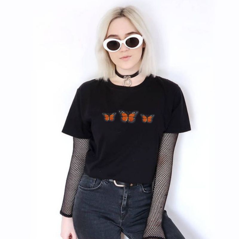 T-SHIRT / TUMBLR KAOS GLAMOUR BUTTERFLY OVERSIZE PREMIUM