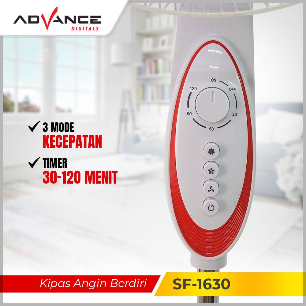 【Garansi 1 Tahun】Advance SF-1630 Kipas Angin Stand Fan Votre 16 inch