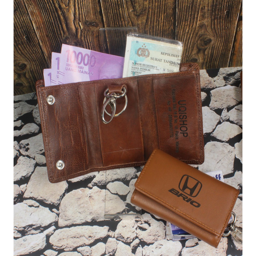 Dompet STNK Kulit Sapi Asli Strap Bag Kulit + Gratis Grafir Laser Custom