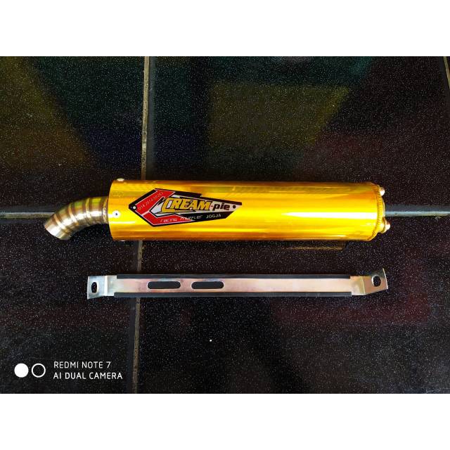 Silincer knalpot racing CREAMPIE GOLD NINJA R - RR - SS ALUMINIUM