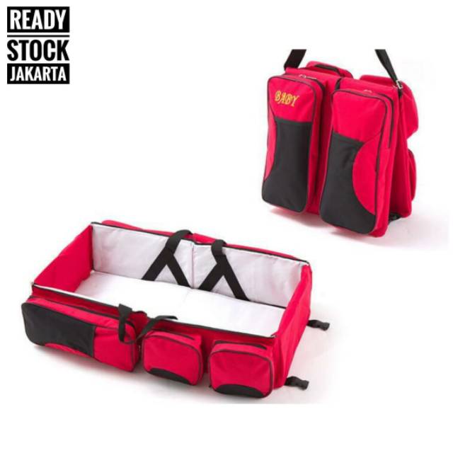LID064 - 2 in 1 Tas Perlengkapan Bayi & Travel Bed