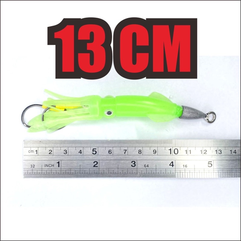 Umpan Cumi-Cumi Karet Softlure Dengan Mata Kail dan Pemberat