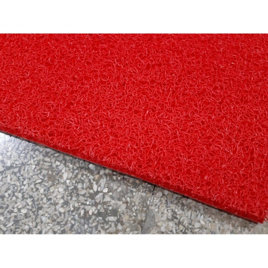 Keset Mie Bihun PVC 40x60 Red, Karpet Anti Slip, S Mat, Kamar Mandi-3
