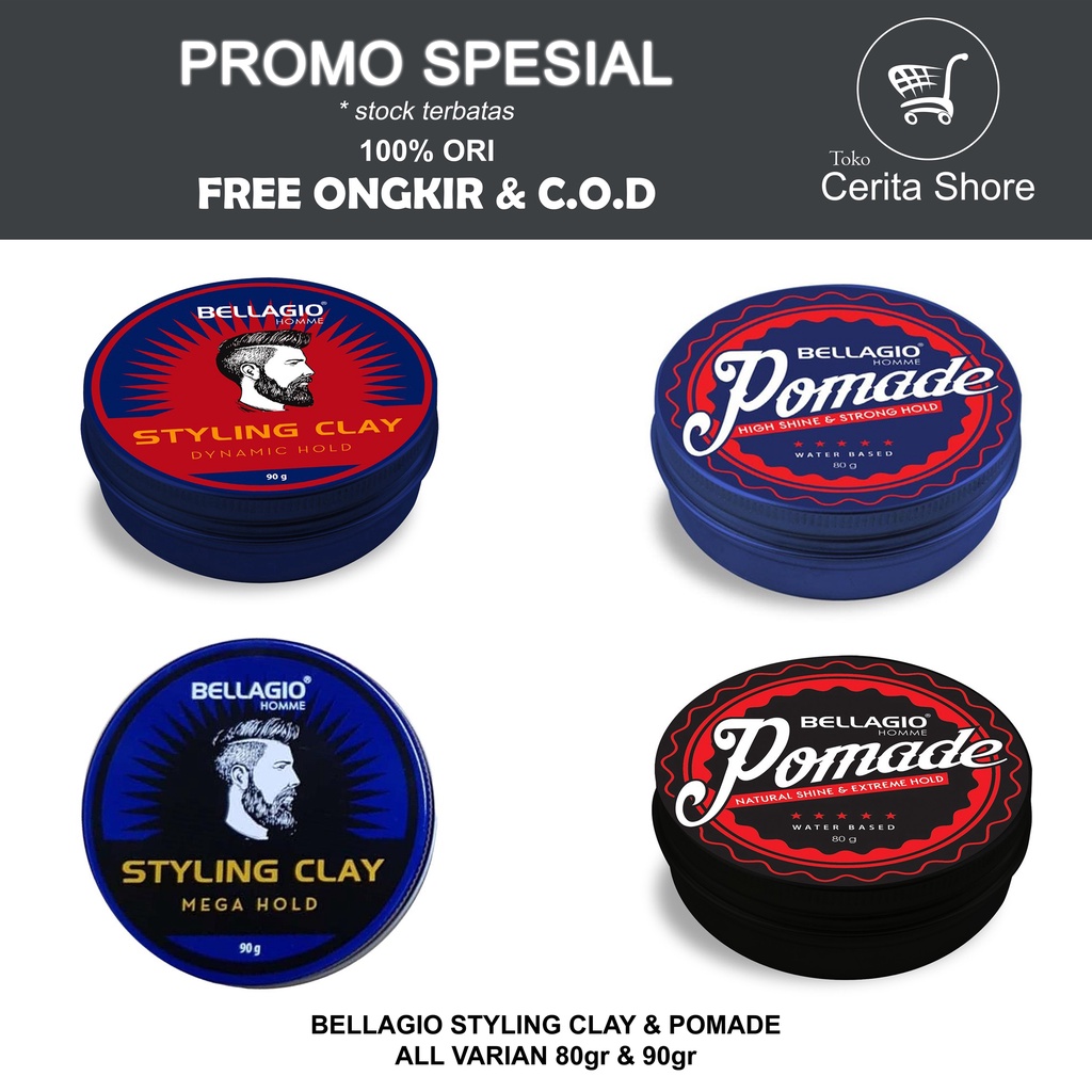 BELLAGIO POMADE STYLING CLAY/ POMADE BELLAGIO / POMADE BELLAGIO CLAY/ BELLAGIO POMADE/ BELLAGIO DYNA