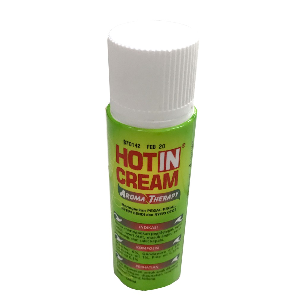 hot in cream aroma theraphy hijau krim 60gr pereda pegel pegel nyeri otot