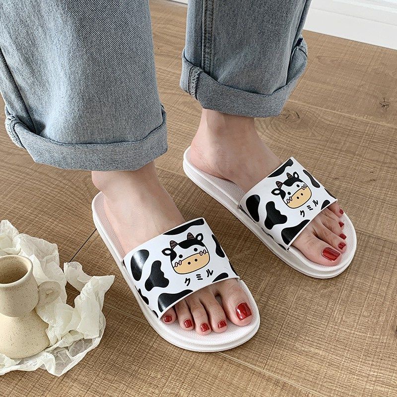 DL - SANDAL KARET MOTIF SAPI COW / SANDAL SLIP