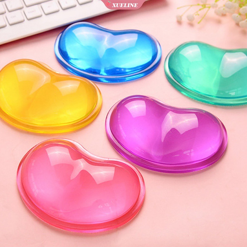 Bantalan gel Silikon Bentuk Hati Penyangga Pergelangan Tangan Untuk mouse pad