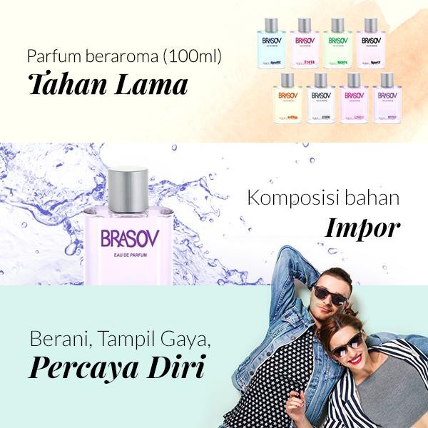 BRASOV (BPOM) Eau De Parfum 100ml Original Halal EDP brasov besar minyak wangi tubuh (VH)